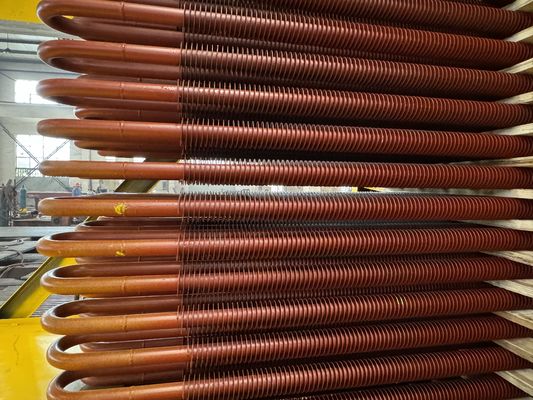 Materiale C12200 per tubi a pinna estrussi, verniciato e resistente per uso industriale