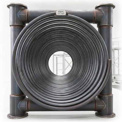 Fascio tubiero della serpentina del surriscaldatore della caldaia in acciaio legato T91 con temperatura massima di 650 ° C e rivestimento anticorrosione per caldaie a vapore industriali