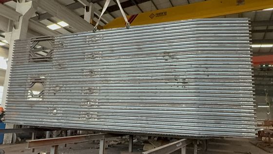 Parete di membrana della caldaia a tubo di fuoco / acqua con costruzione in acciaio in lega di grado A a prova di fuoco